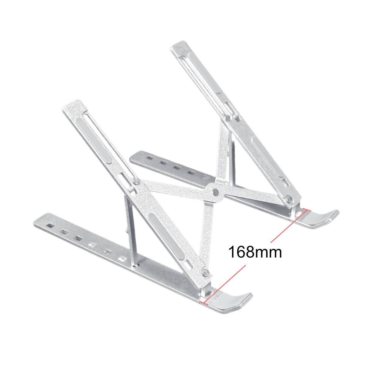 Z34 Laptop Stand with 168mm width measurement. Sturdy and adjustable design for supporting various laptop sizes securely.
